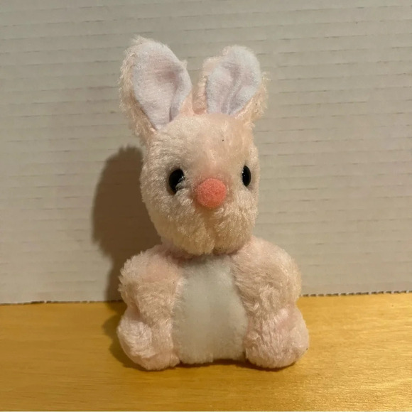 Other - Vintage White Bunny Rabbit 5 Inch Plush Pink Nose Gibson Greetings 1986 Easter